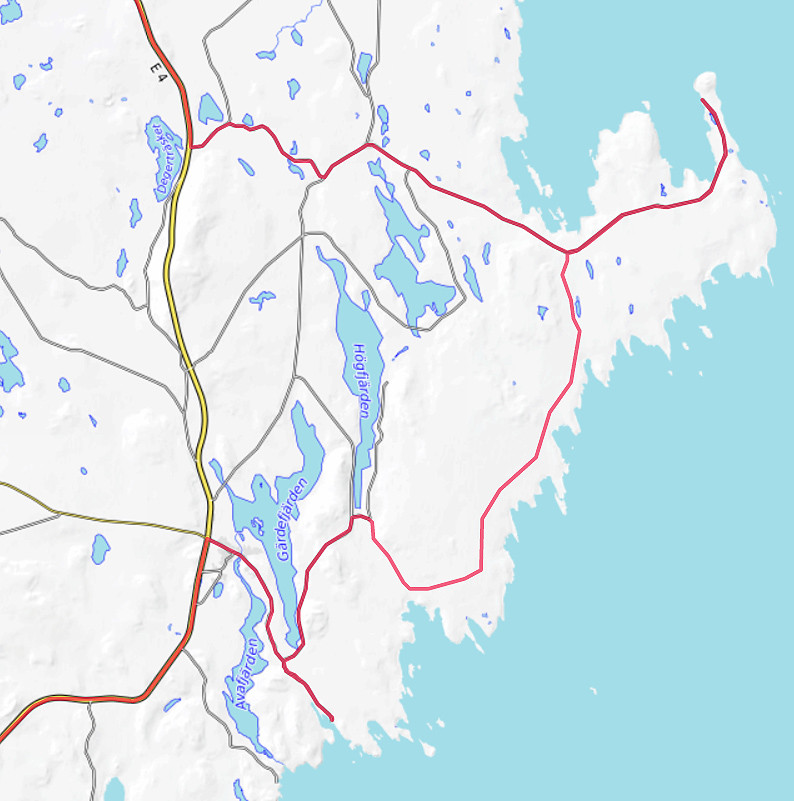 Carte OpenTopoMap avec Kallviken et Bjuröklubb