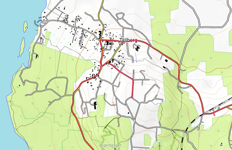 Carte OpenTopoMap de Tällberg