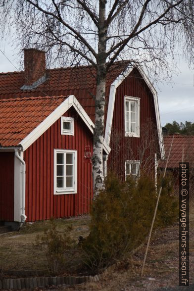 Maisons rouge falun à Norrfällsviken. Photo © Alex Medwedeff