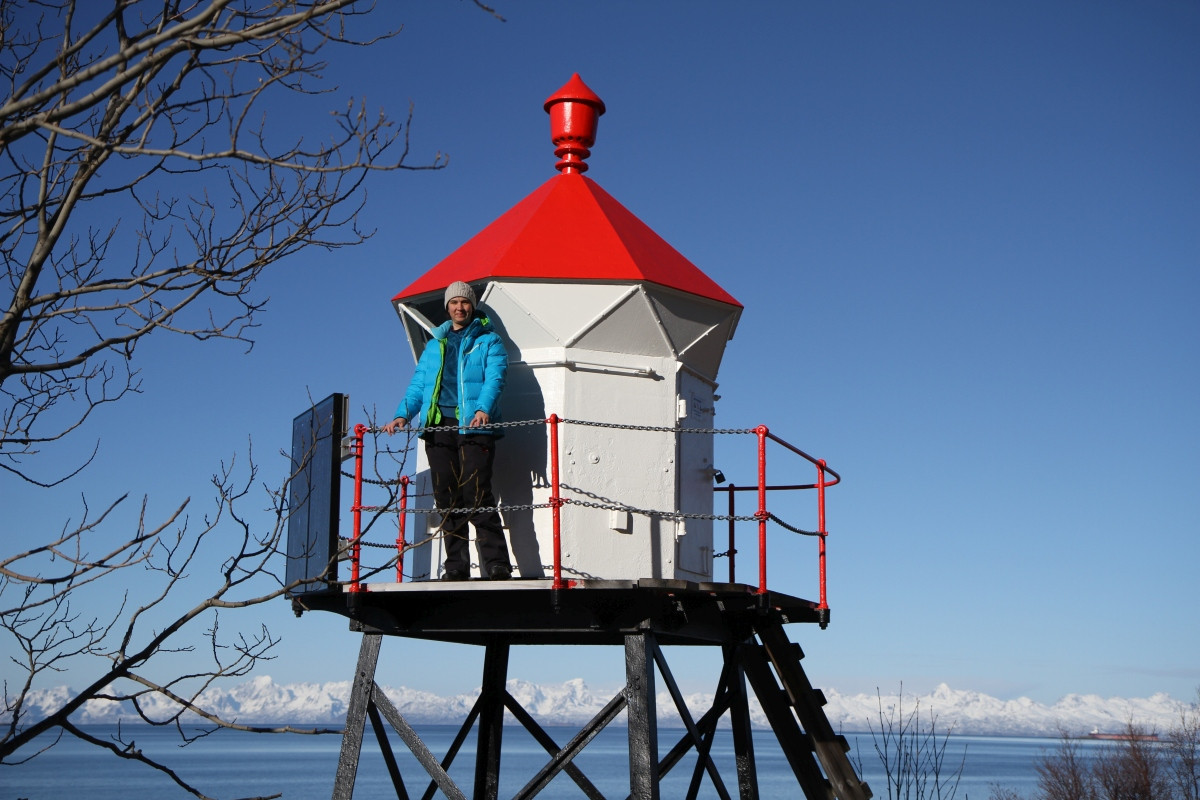 Alex sur le feu maritime de Brennvik