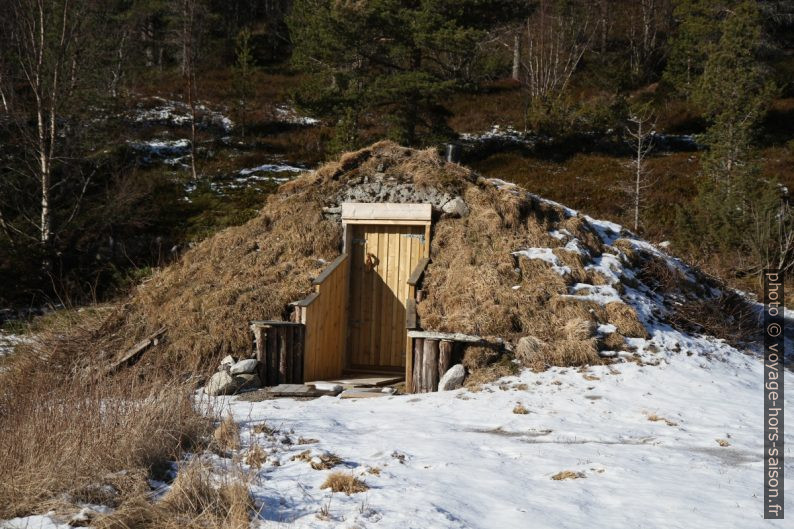 Sauna couvert de tourbe