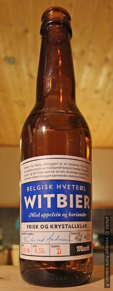 Bière Belgisk Hveteøl de Mack. Photo © André M. Winter