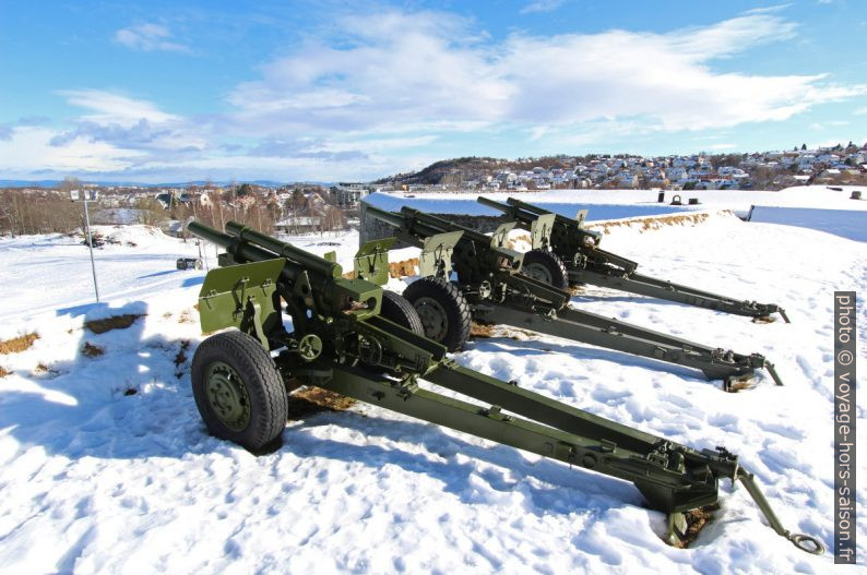 Canons américains sur la Forteresse de Kristiansten. Photo © André M. Winter