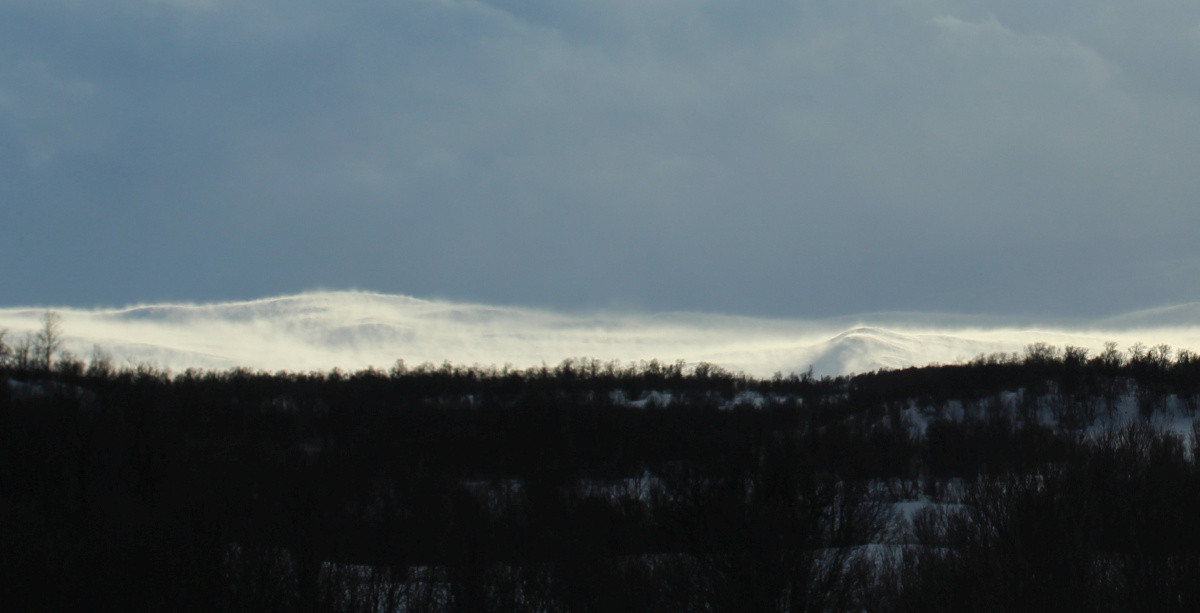 Tempête sur les montagnes au sud d'Oppdal. Photo © André M. Winter
