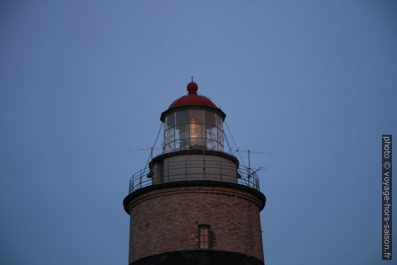 Lampe du phare de Falsterbo allumée. Photo © André M. Winter