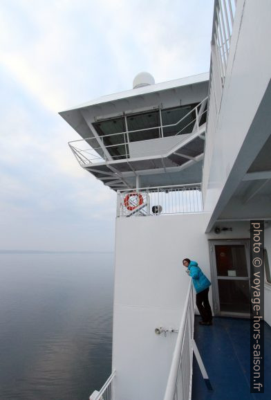 Alex sur le ferry Nils Holgerson de la TT-Line. Photo © André M. Winter