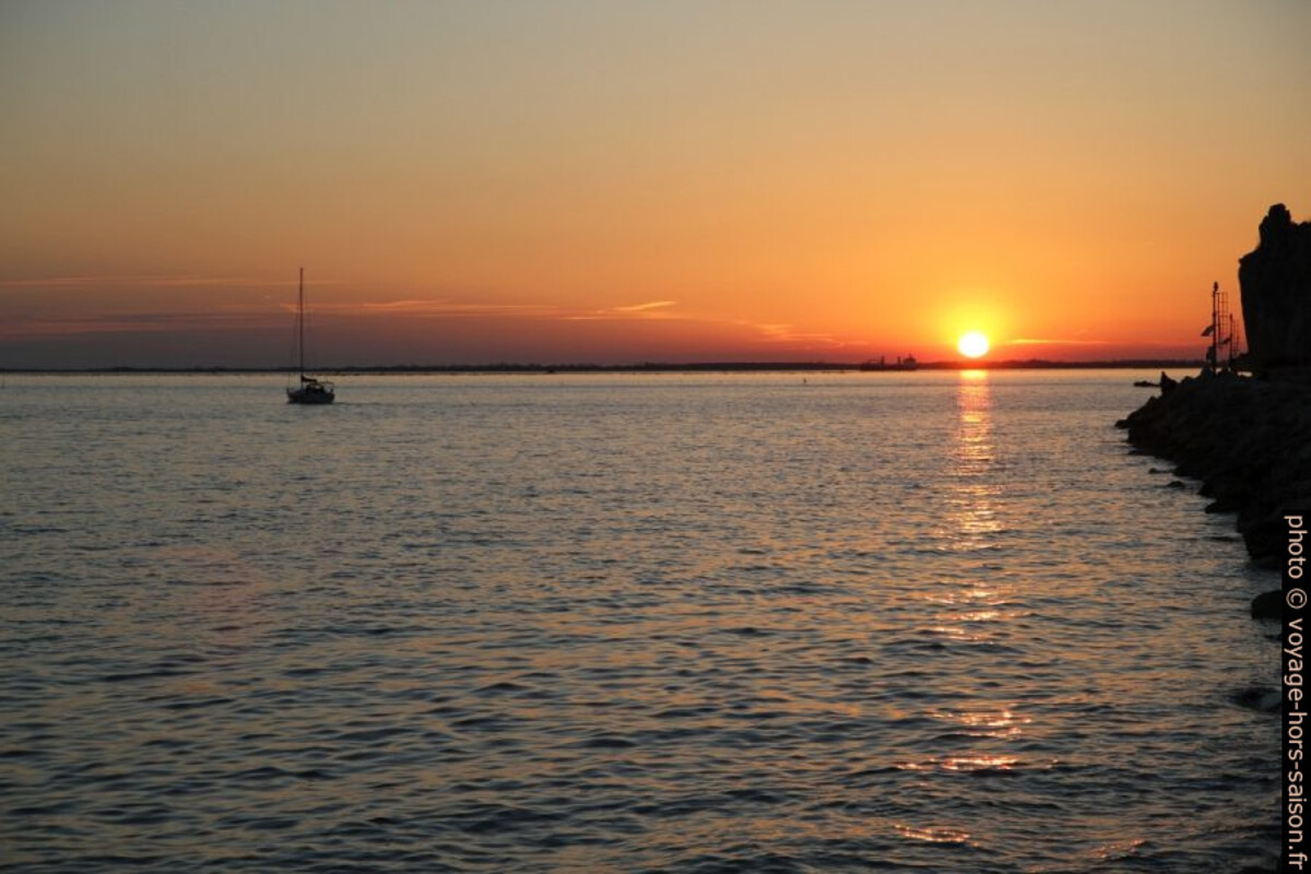 Coucher de soleil à Sistiana. Photo © Alex Medwedeff