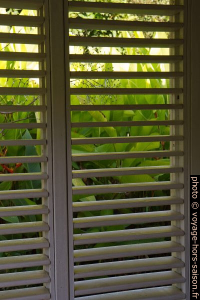 Persiennes de la terrasse. Photo © Alex Medwedeff