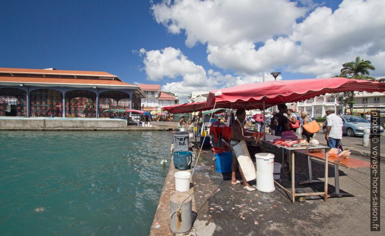 Vente de poissons à la Darse de Pointe-à-Pitre. Photo © André M. Winter