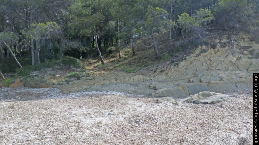Montée du sentier du littoral de la Plage de la Tripe en direction est. Photo © André M. Winter