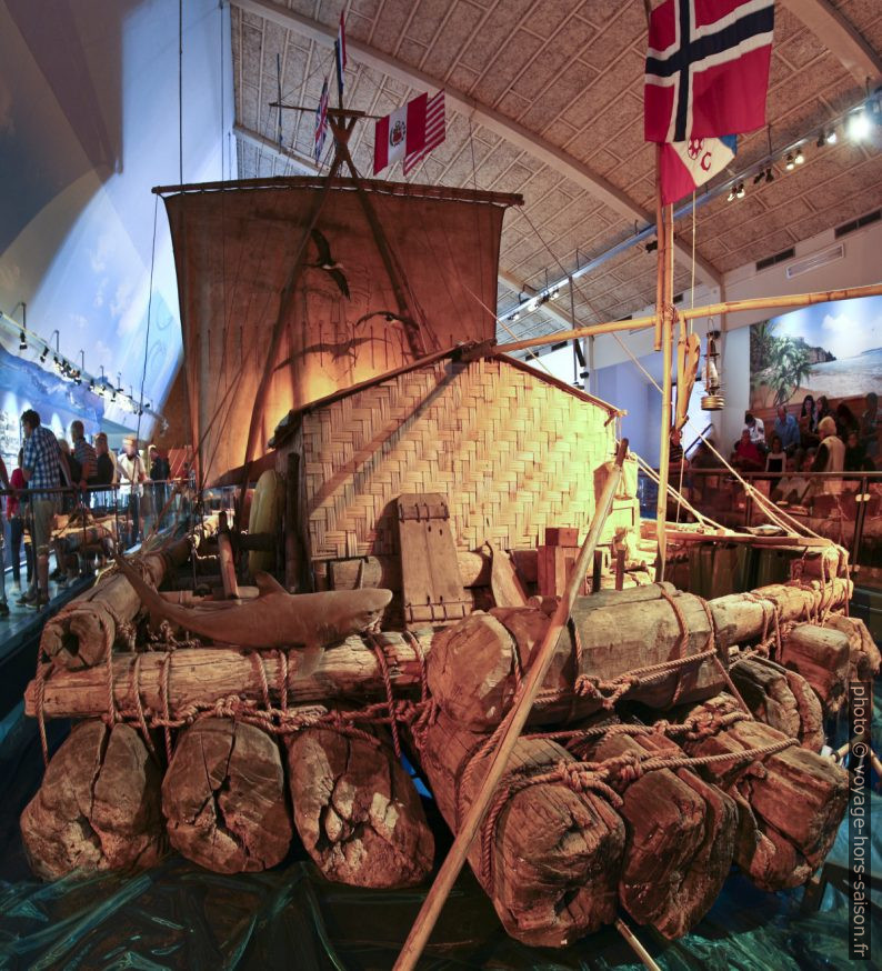 Le Kon-Tiki d’origine dans son musée à Oslo en 2016. Photo © André M. Winter