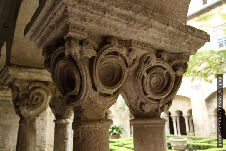 Chapiteaux en branches de vin dans le cloître de St. Paul de Mausole. Photo © André M. Winter