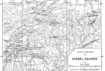 Carte du Djebel Aourès par Luis Rinn, 1893