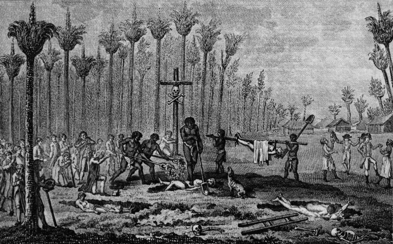 L’inhumation des dépotés au cimetière de Konanama, par Pitou, vignette du deuxième tome