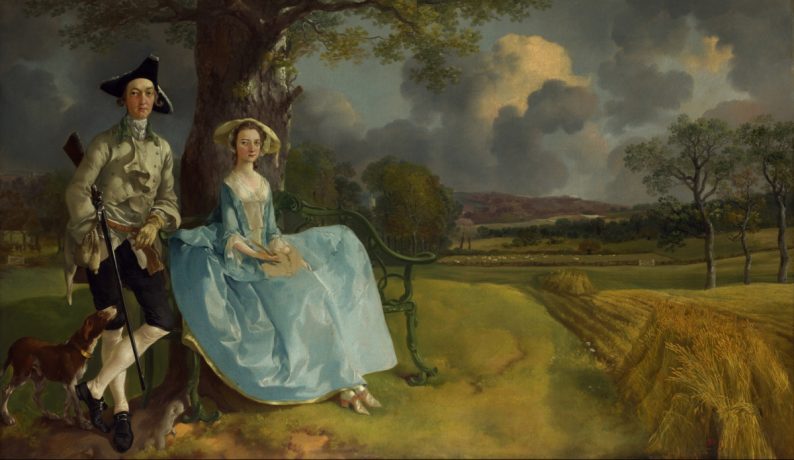 Robert Andrews, considéré par Arthur Young comme un pionnier modèle de la gestion agricole, avec sa femme dans un double portrait par Thomas Gainsborough