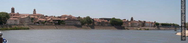 Arles vu par dessus le Grand Rhône. Photo © André M. Winter