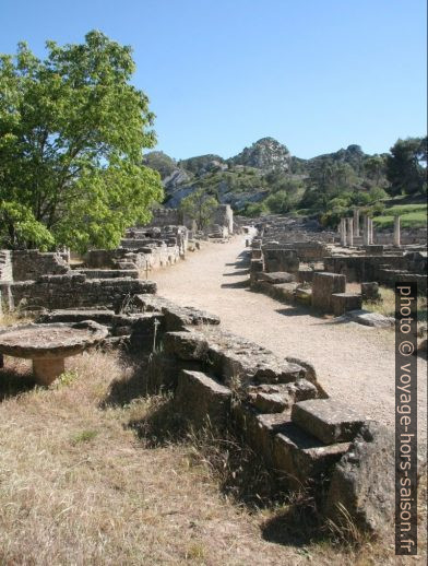 Quartier résidentiel et la rue principale de Glanum. Photo © André M. Winter