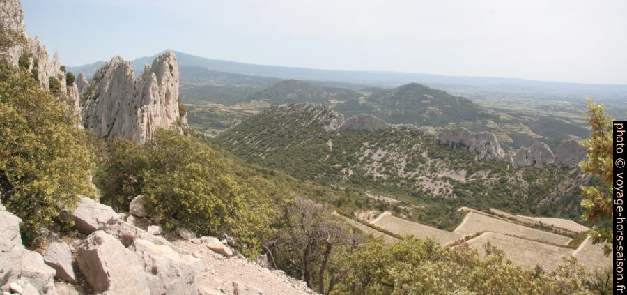 Crête des Dentelles Sarrasines et le Clapis dans les Dentelles de Montmirail. Photo © André M. Winter