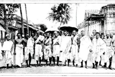 Groupe de brahmanes électeurs français