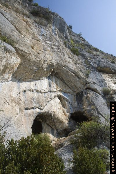 Grottes aveugles sous la paroi. Photo © Alex Medwedeff