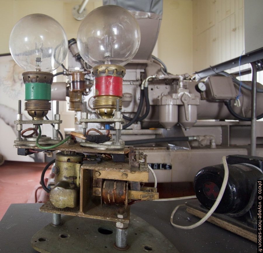 Ancien changeur automatique de lampes du phare de Lista. Photo © André M. Winter