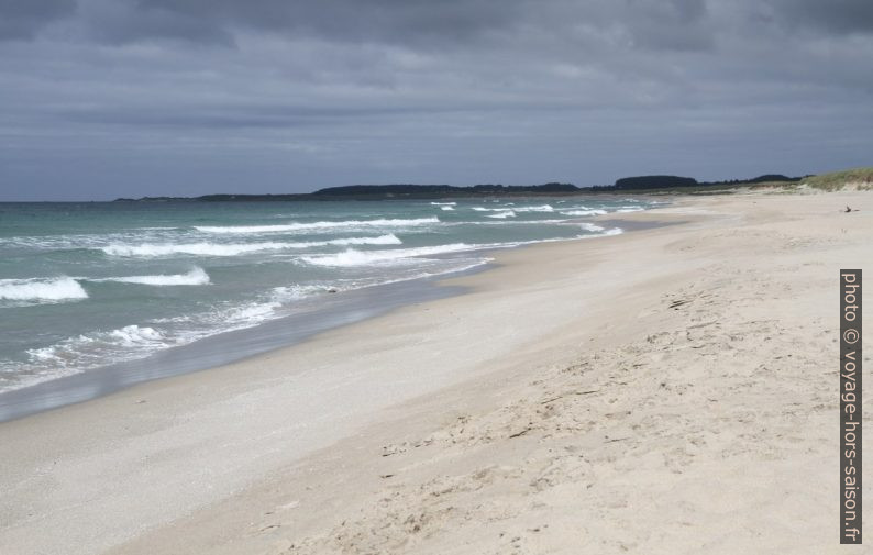 Vagues sur la plage de Brusand. Photo © Alex Medwedeff