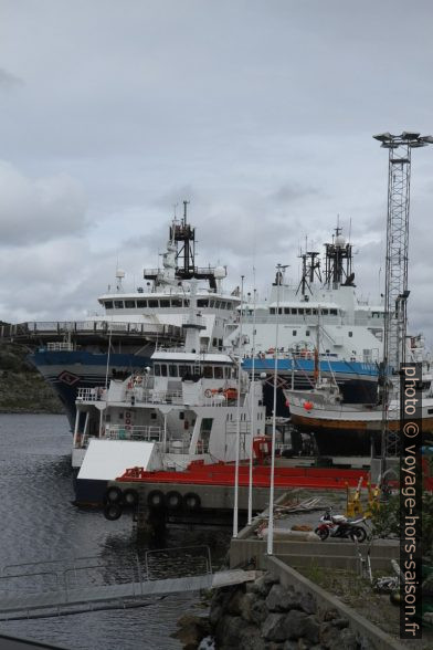 Grands navires au port naturel de Langevåg. Photo © Alex Medwedeff