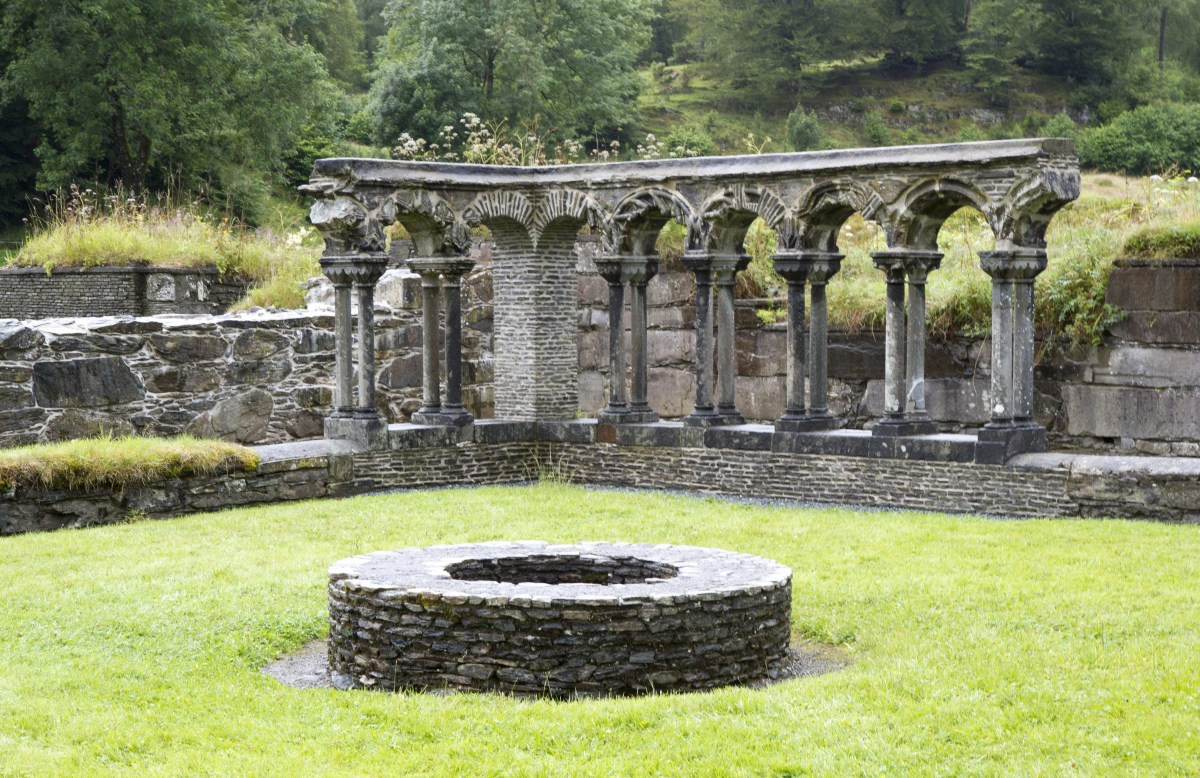 Restes du cloître de l'Abbaye de Lyse. Photo © Alex Medwedeff