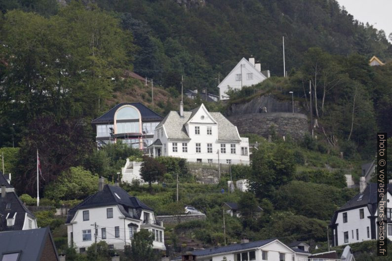 Maisons sur les hauteurs de Bergen. Photo © Alex Medwedeff