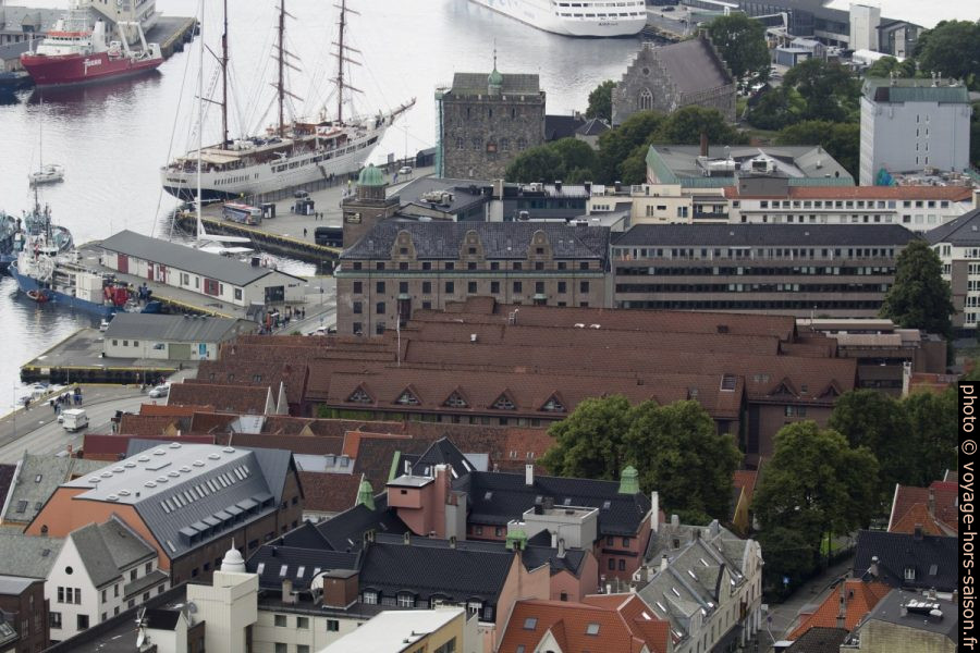 Toits du quartier de Bryggen vus du haut. Photo © André M. Winter