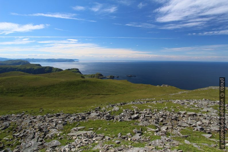 Vue de Kjerringa sur Stadlandet vers l'ouest. Photo © André M. Winter