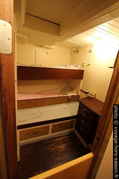 Une cabine du navire polaire Aarvak. Photo © André M. Winter