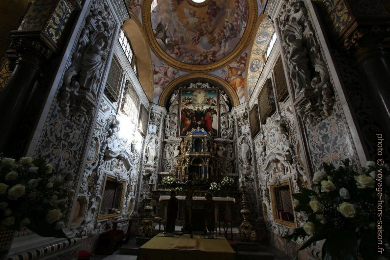 Abside principale en style baroque sicilien triomphant de l'église de la Martorana. Photo © André M. Winter