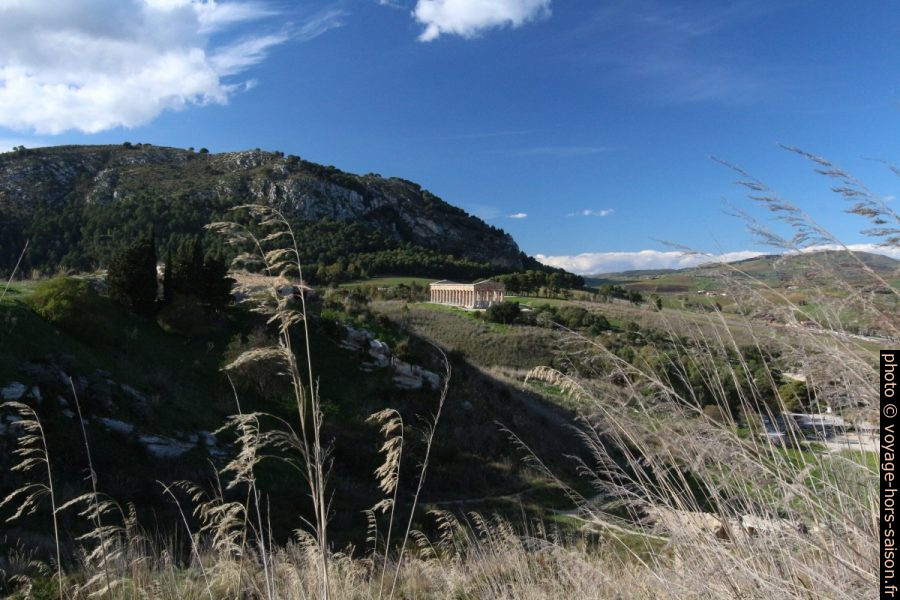 Temple de Segesta vu du chemin à pied vers le théâtre. Photo © André M. Winter