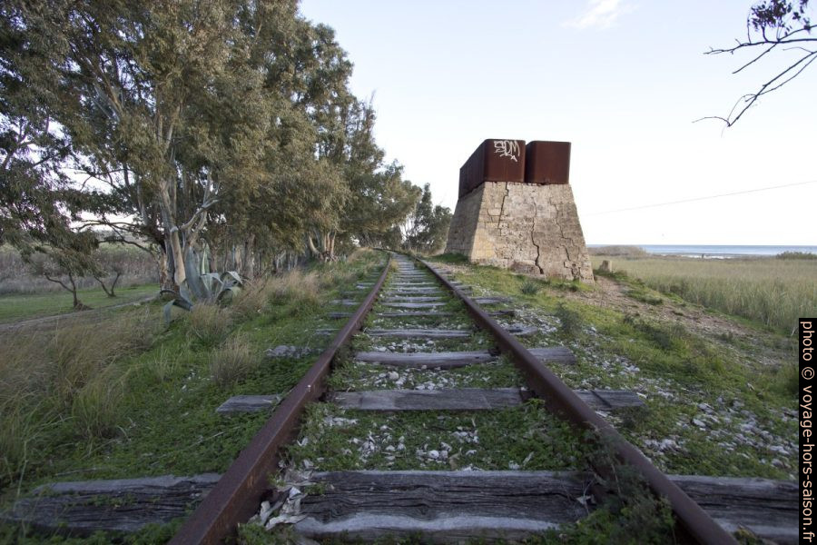 Rails du chemin de fer à voie étroite de la ligne Castelvetrano - Porto Empedocle. Photo © André M. Winter