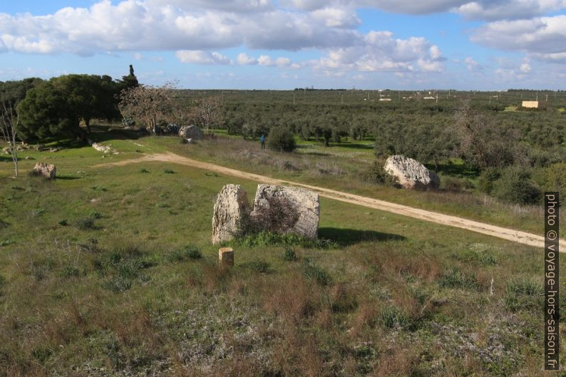 Tambours de colonnes dans la Carrières de Cusa. Photo © André M. Winter