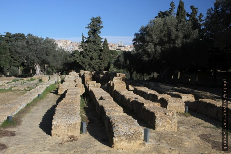 Vestiges de l'autel du Temple de Zeus Olympien. Photo © Alex Medwedeff