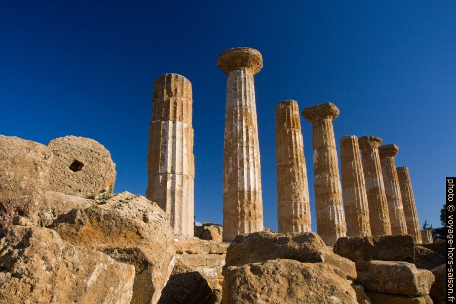 Colonnade restante du Temple d'Héraclès. Photo © Alex Medwedeff
