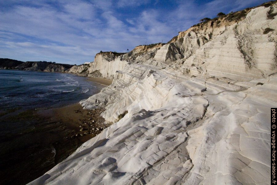 Vue retour sur le niveau intermédiaire de la Scala dei Turchi. Photo © André M. Winter