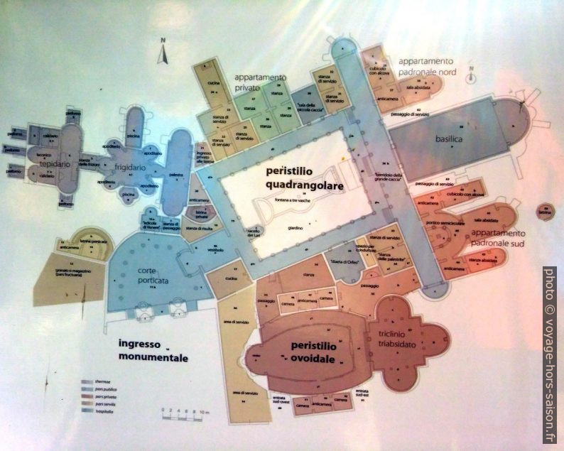 Plan de la Villa romaine du Casale. Photo © André M. Winter