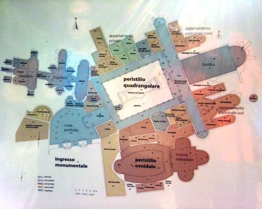 Plan de la Villa romaine du Casale. Photo © André M. Winter
