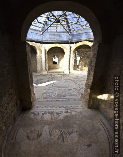 Mosaïques au sol d'un apodyterium et du frigidarium de la Villa Romana del Casale. Photo © André M. Winter