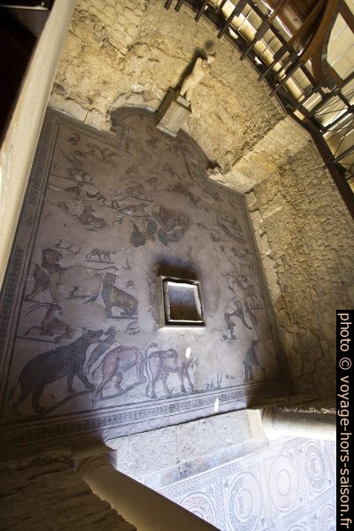 Salle du mythe d'Orphée dans la Villa du Casale. Photo © André M. Winter