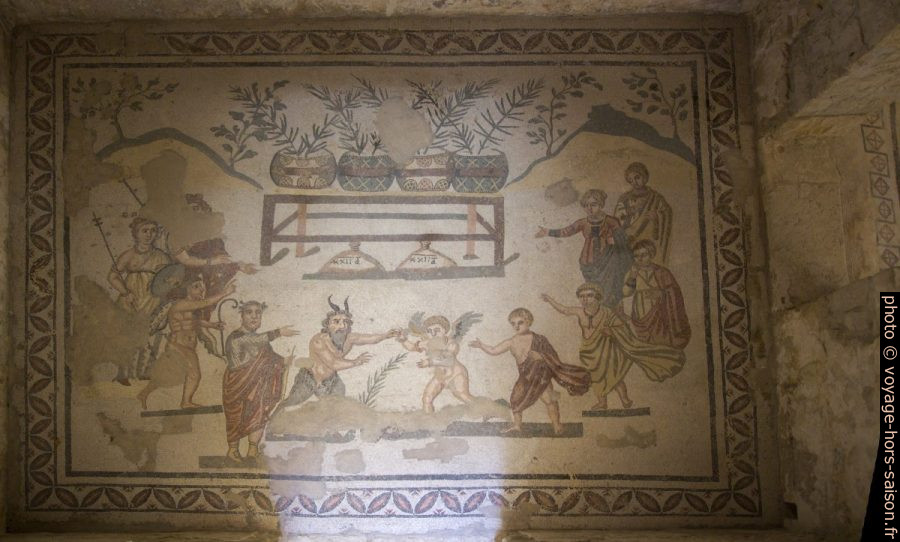 Vestibule d'Éros et de Pan dans la Villa romaine du Casale. Photo © André M. Winter
