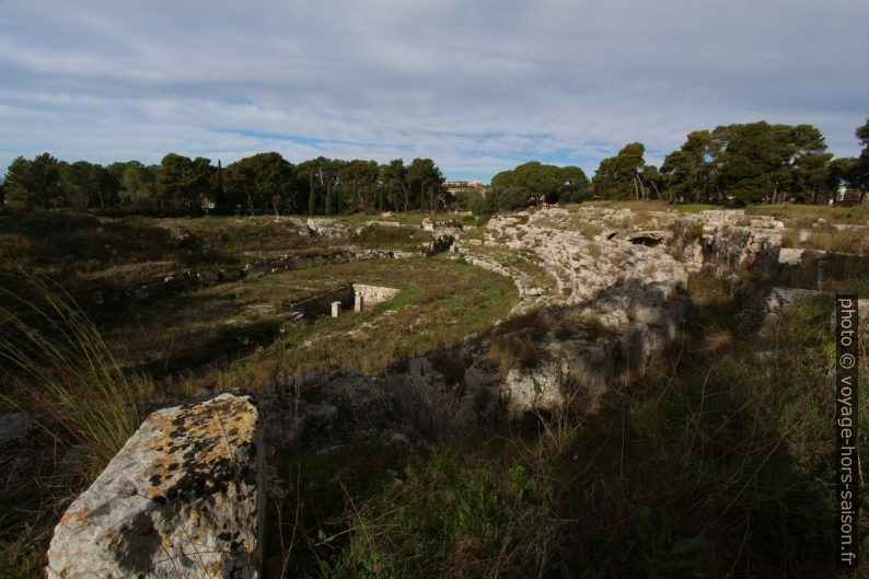 Parties souterraines de l'amphithéâtre romain de Syracuse. Photo © André M. Winter