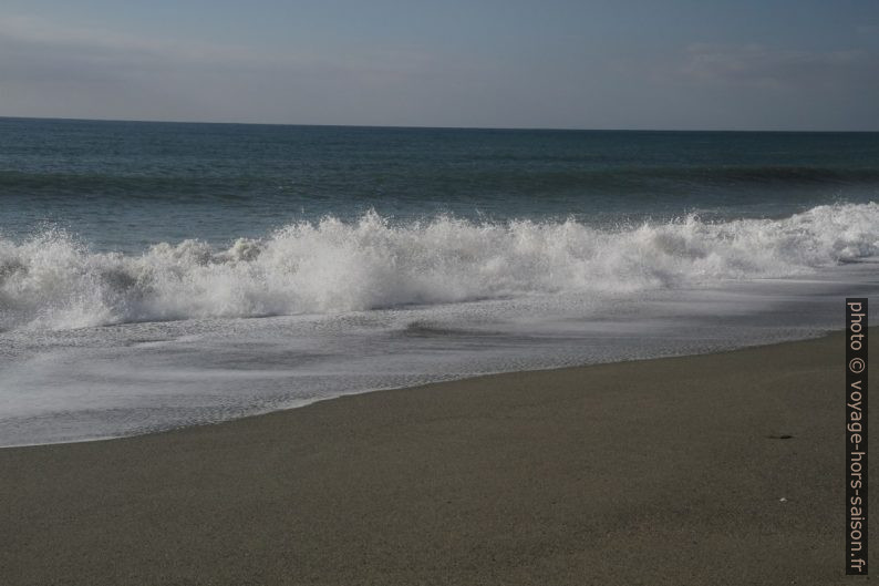 Vague sur la plage Nocera Terinese en hiver. Photo © Alex Medwedeff