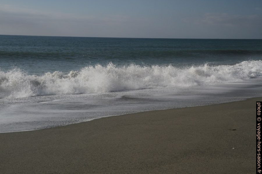 Vague sur la plage Nocera Terinese en hiver. Photo © Alex Medwedeff