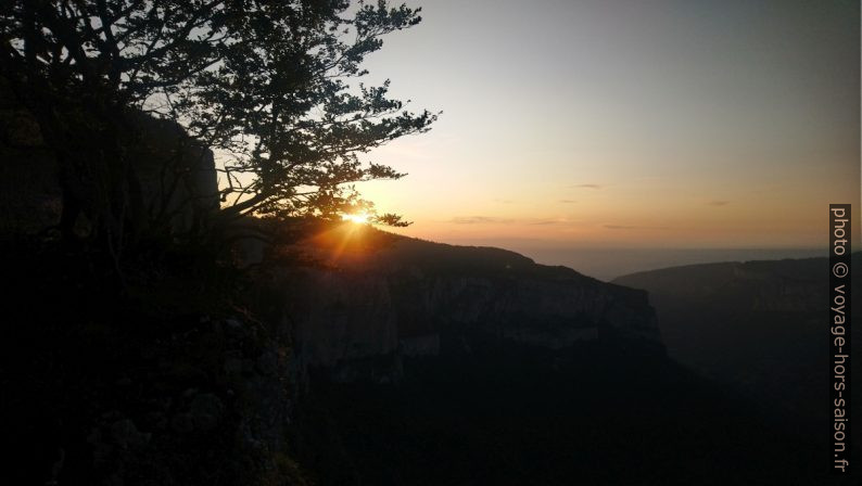 Coucher de soleil vu des Rochers du Bournillon. Photo © André M. Winter