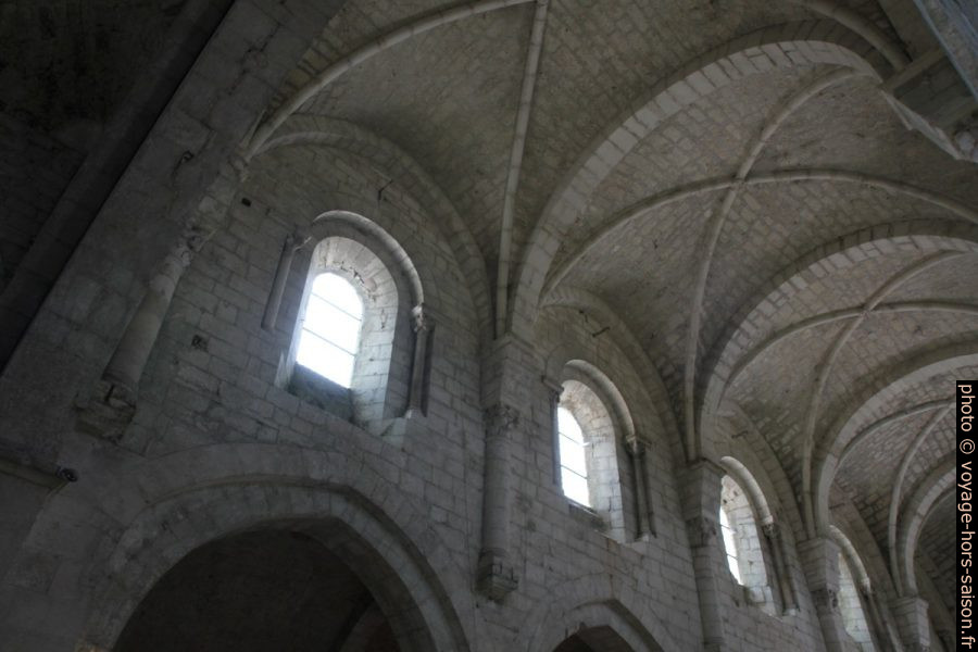 Voûtes de la nef de Léoncel aux élans pré-gothiques. Photo © Alex Medwedeff