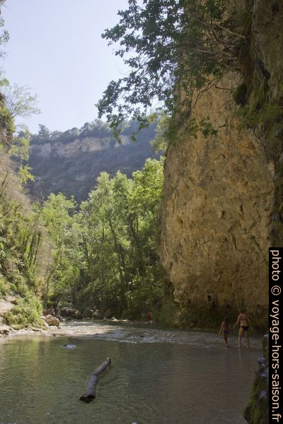La Gervanne en aval de la Chute de la Druise. Photo © Alex Medwedeff
